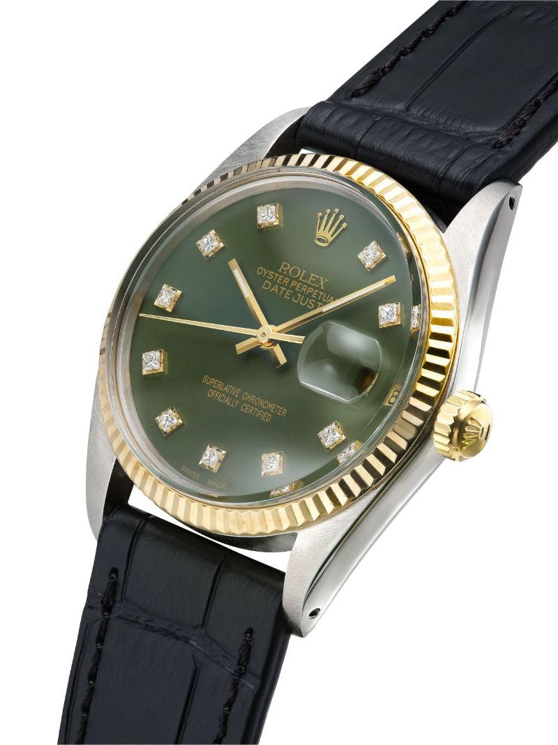 Reworked Vintage Stainless Steel Rolex Datejust Watch