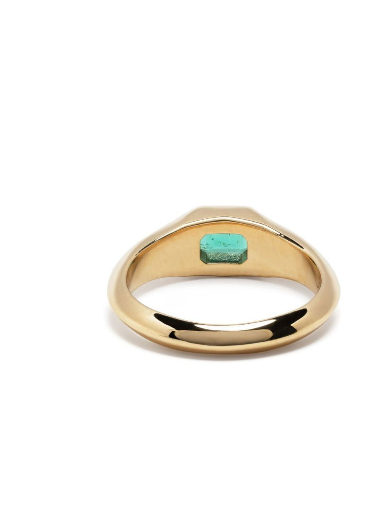 18k Yellow Gold Emerald-cut Signet Ring