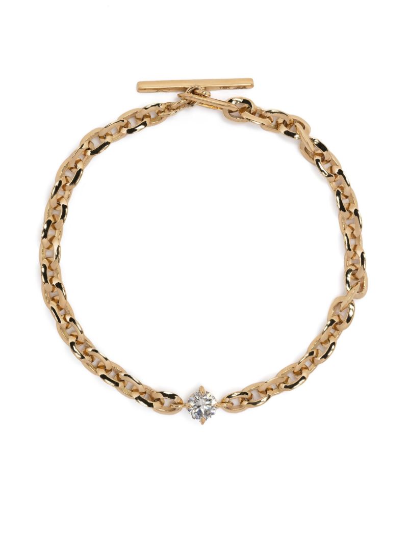 18k Yellow Gold Xs Knife Edge Diamond Bracelet