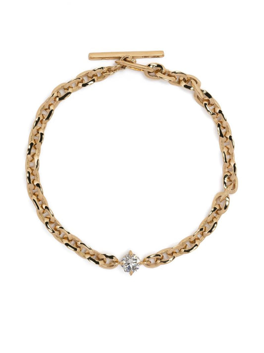 18k Yellow Gold Xs Knife Edge Diamond Bracelet