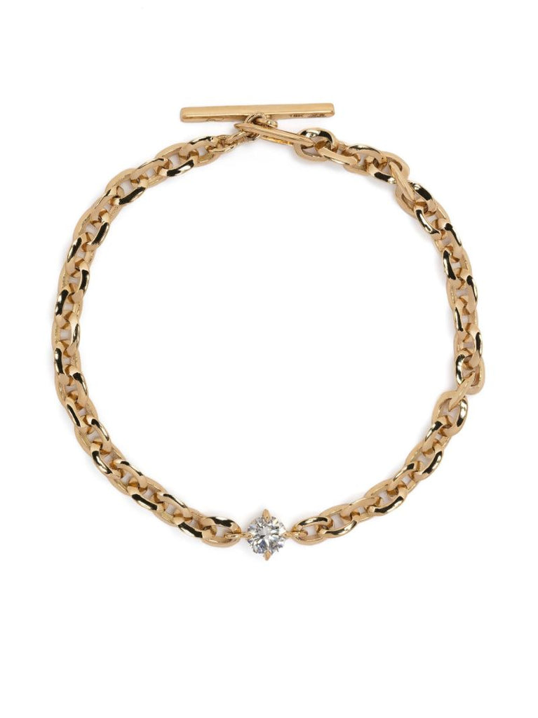 18k Yellow Gold Xs Knife Edge Diamond Bracelet