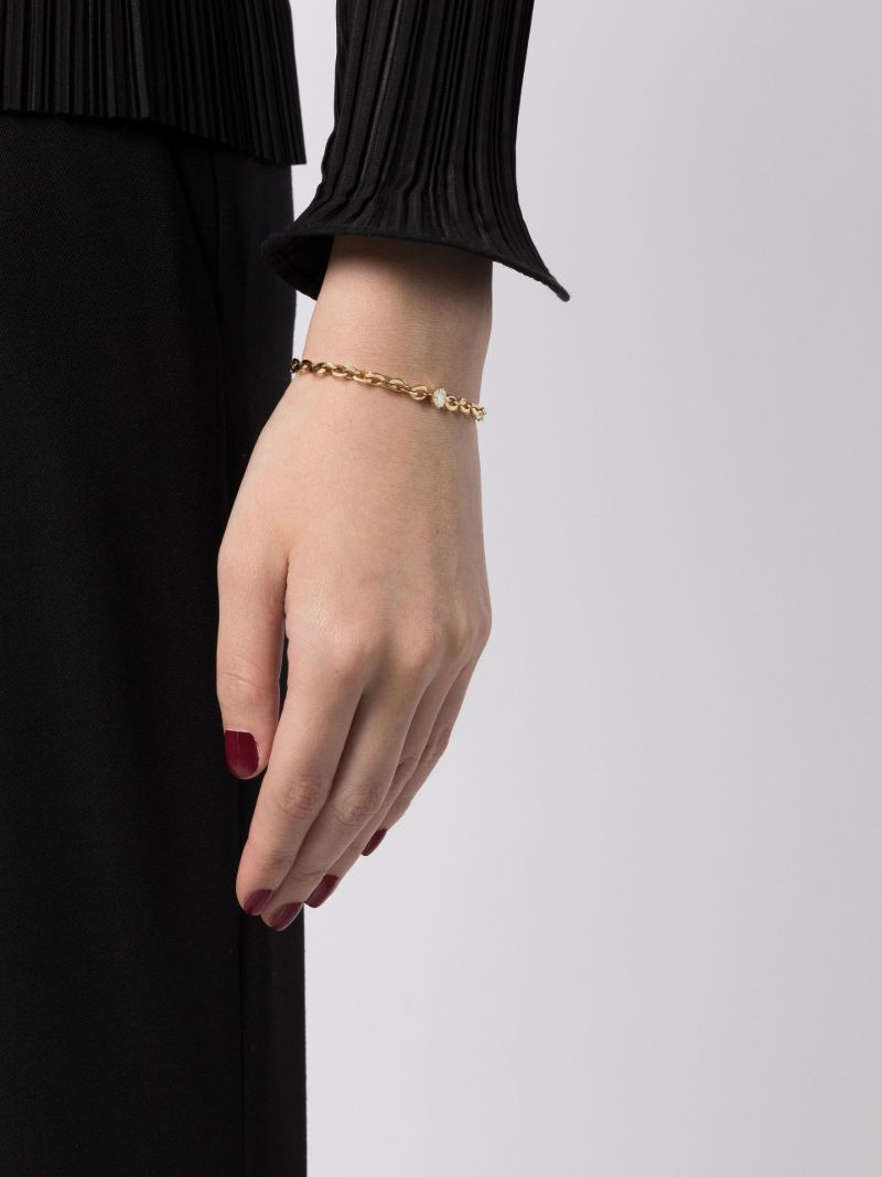 18k Yellow Gold Xs Knife Edge Diamond Bracelet