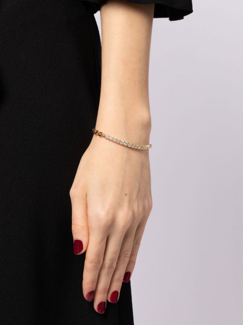 18k Yellow Gold Xs Knife Edge Diamond Bracelet