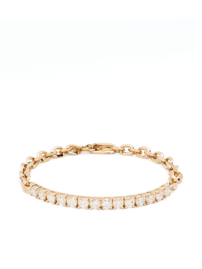 18k Yellow Gold Xs Knife Edge Diamond Bracelet