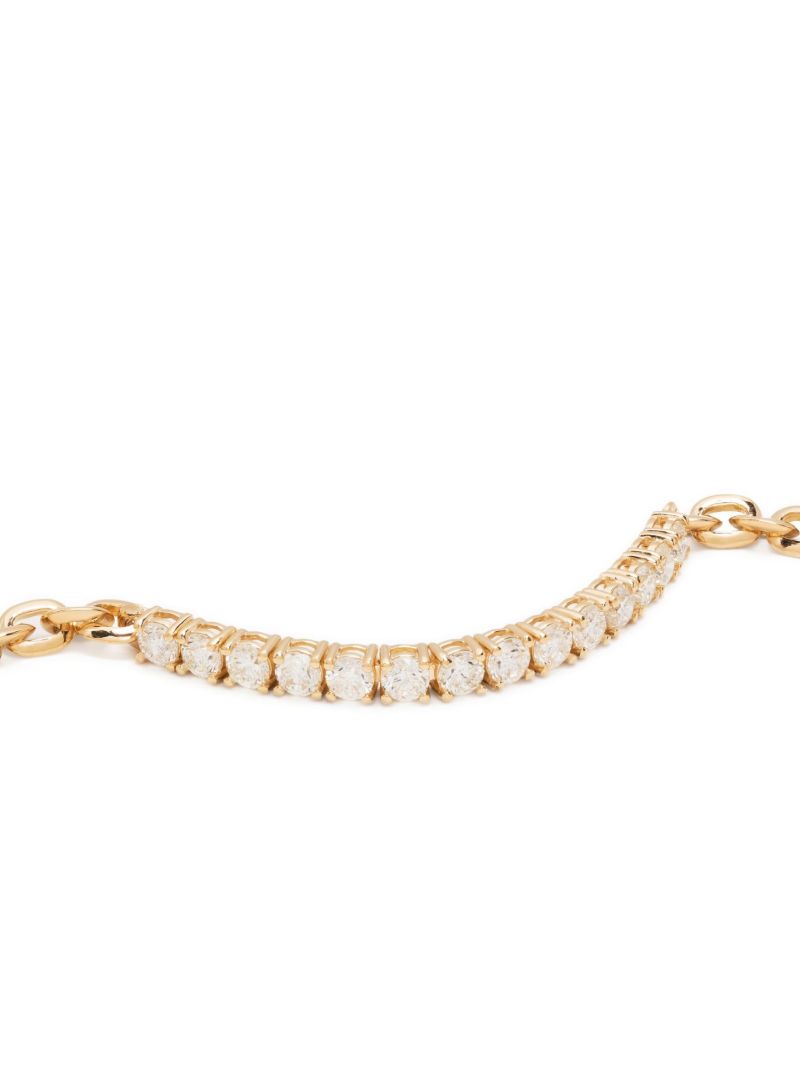18k Yellow Gold Xs Knife Edge Diamond Bracelet