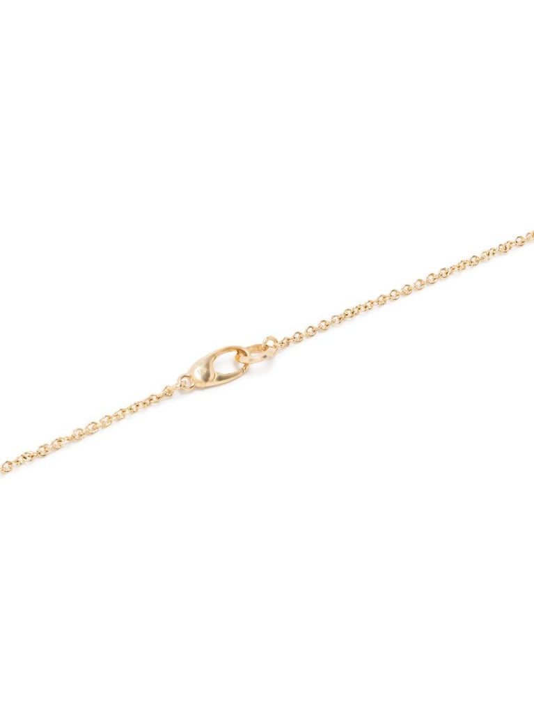 18k Yellow Gold V-link Tennis Necklace