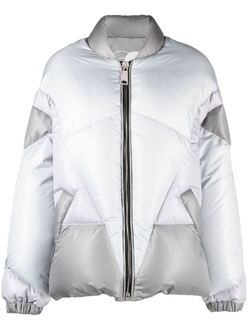 Silver Puff Khris Heart Quilted Jacket