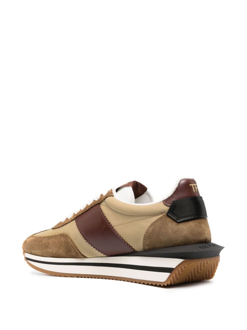 Brown Low-top Tech Suede Sneakers