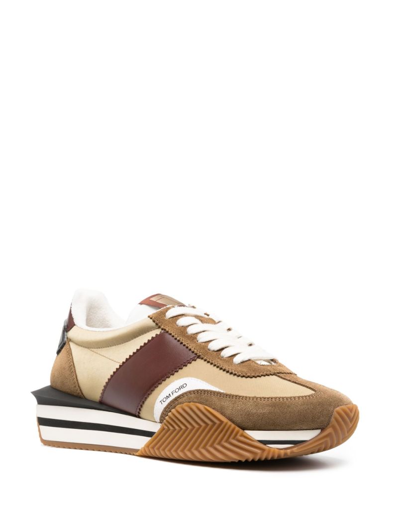 Brown Low-top Tech Suede Sneakers