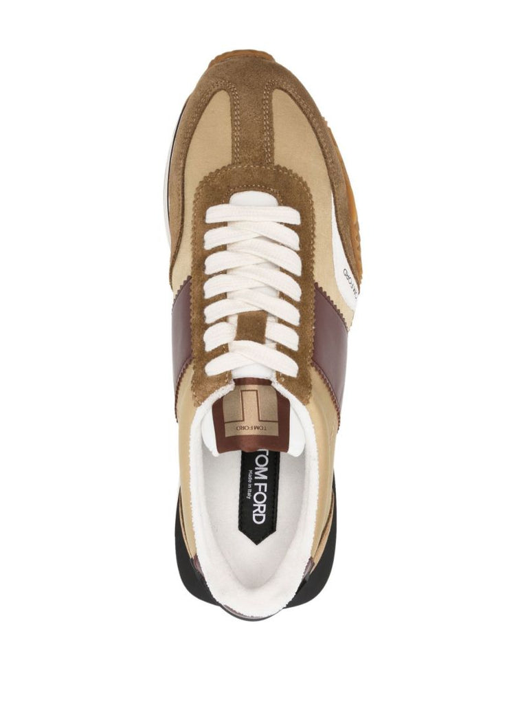 Brown Low-top Tech Suede Sneakers