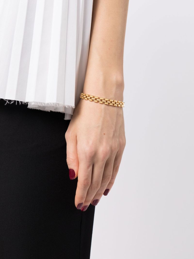 18k Yellow Gold Three Row Cleo Diamond Bracelet