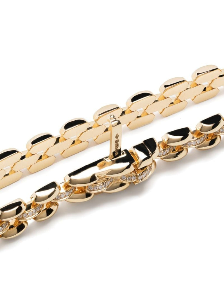 18k Yellow Gold Three Row Cleo Diamond Bracelet
