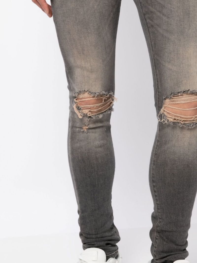 Grey Ripped Skinny Jeans