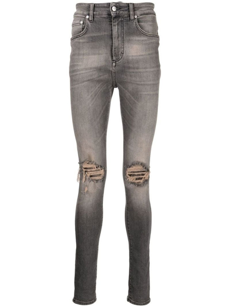 Grey Ripped Skinny Jeans