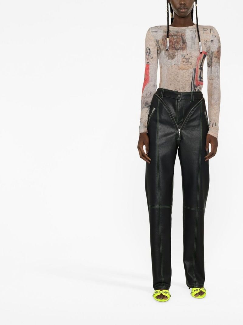 Neutral Basquiat Edition Big Shoes Printed Top
