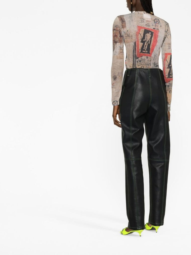 Neutral Basquiat Edition Big Shoes Printed Top