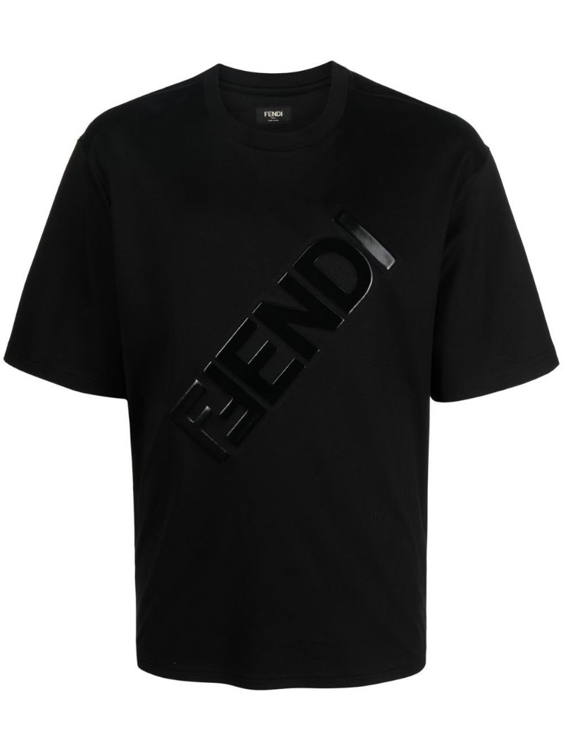 Black Logo Cotton T-shirt