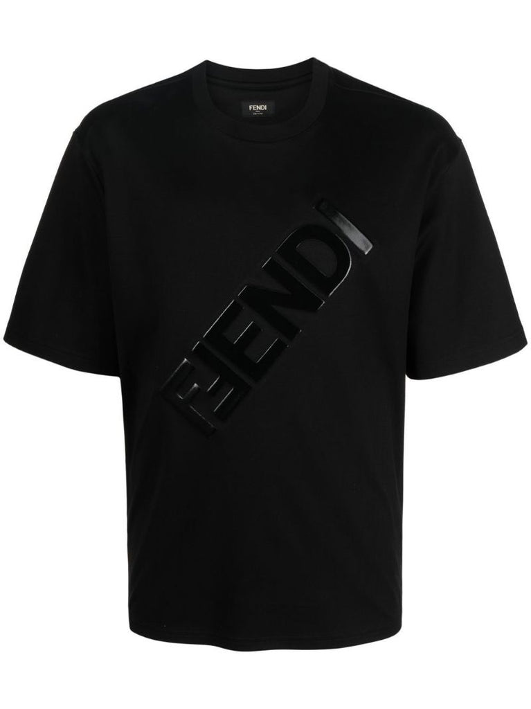 Black Logo Cotton T-shirt