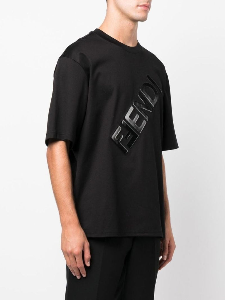 Black Logo Cotton T-shirt