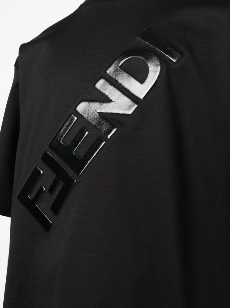 Black Logo Cotton T-shirt