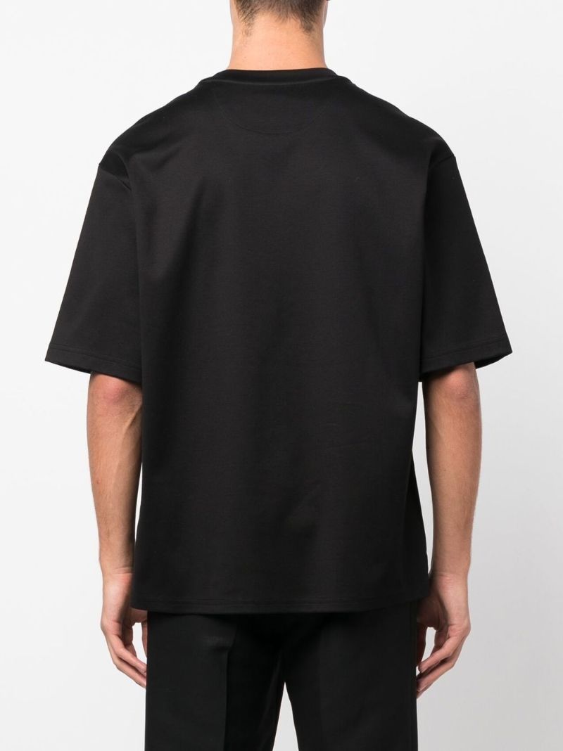 Black Logo Cotton T-shirt