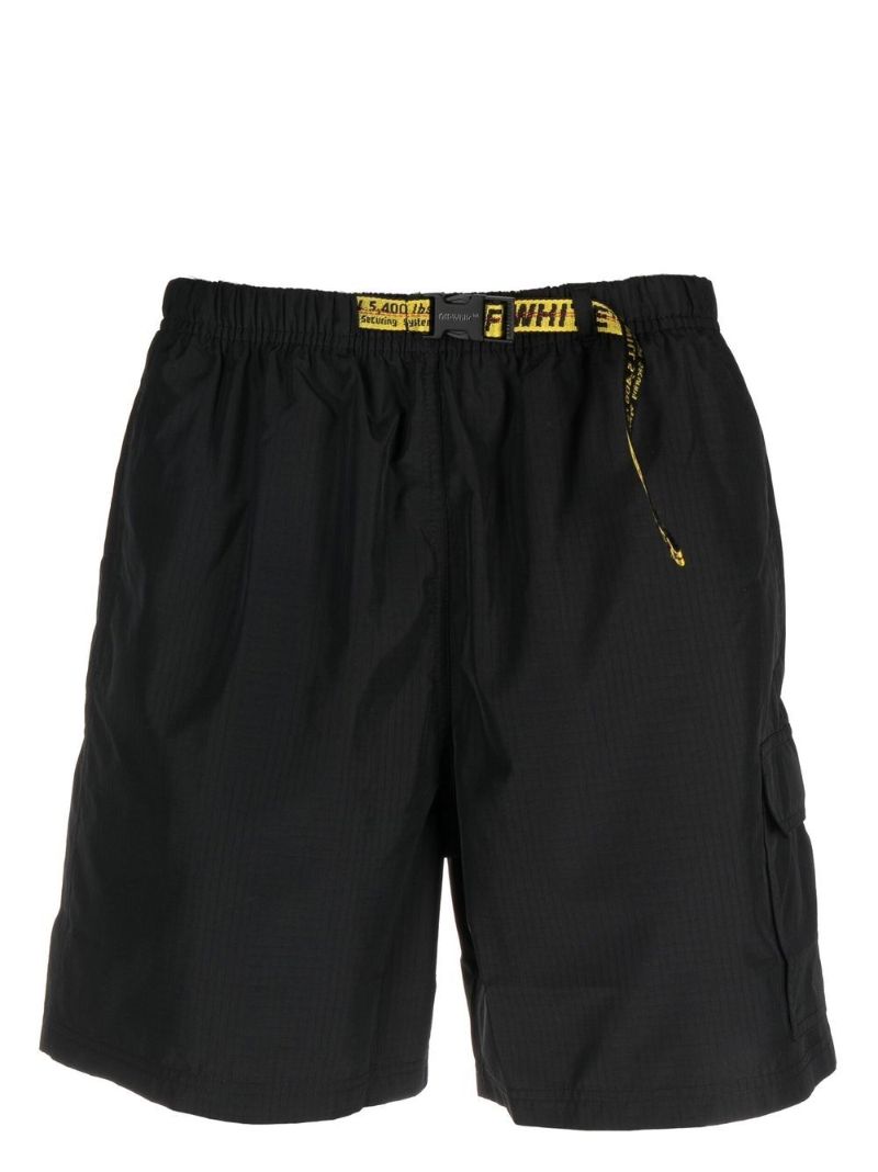 Black Industrial-strap Swim Shorts