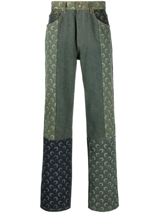 Green Petrichor Moon Straight-leg Jeans