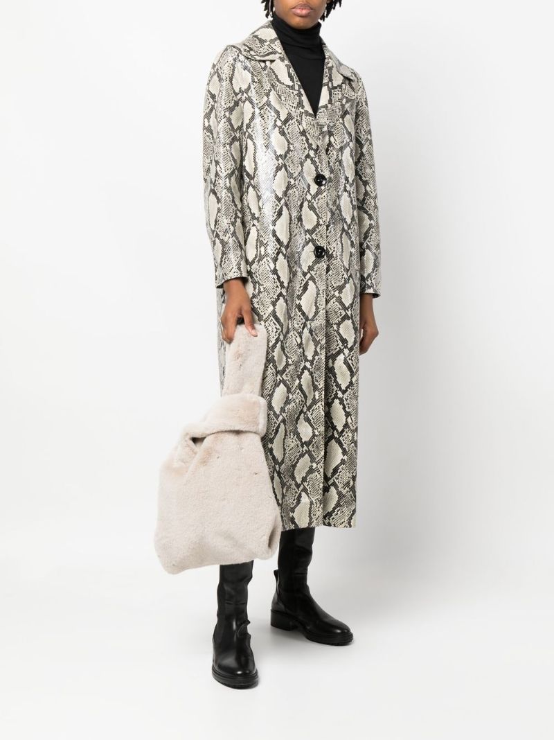Neutral Mano Market Faux-fur Tote Bag