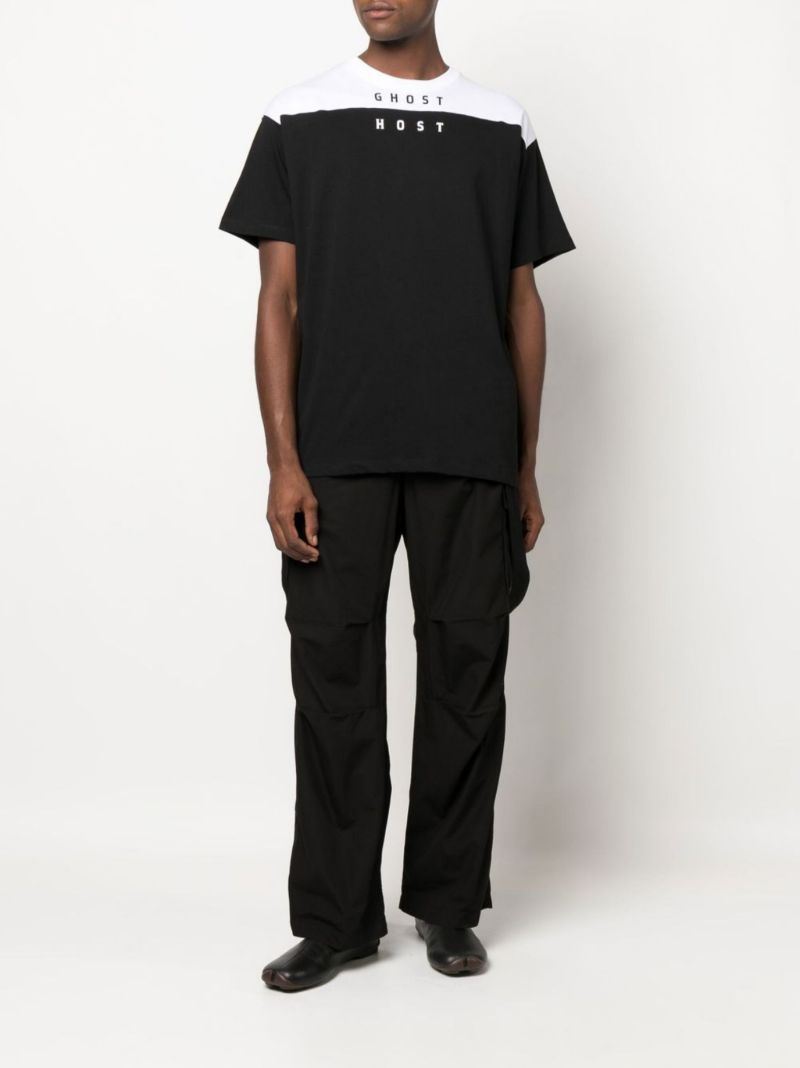 Black Ghost Host Two-tone Cotton T-shirt