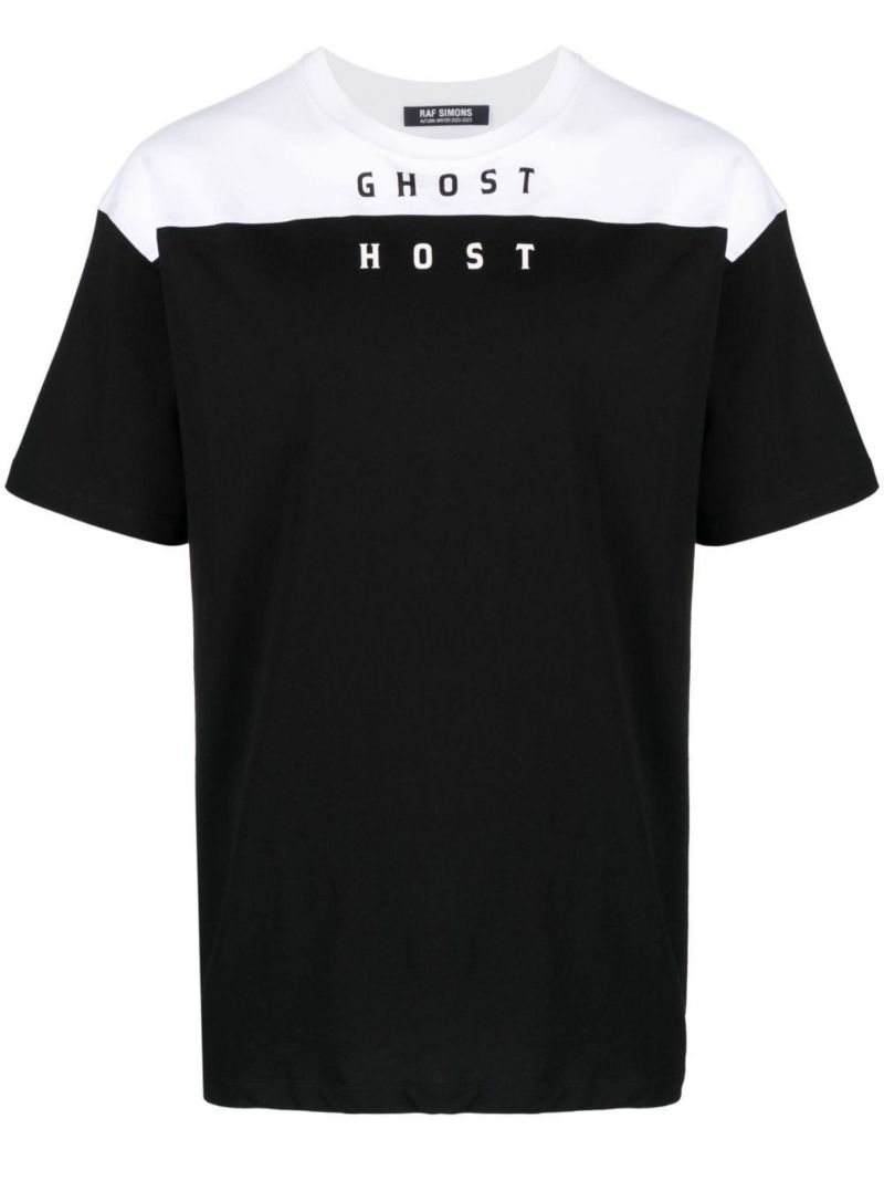 Black Ghost Host Two-tone Cotton T-shirt