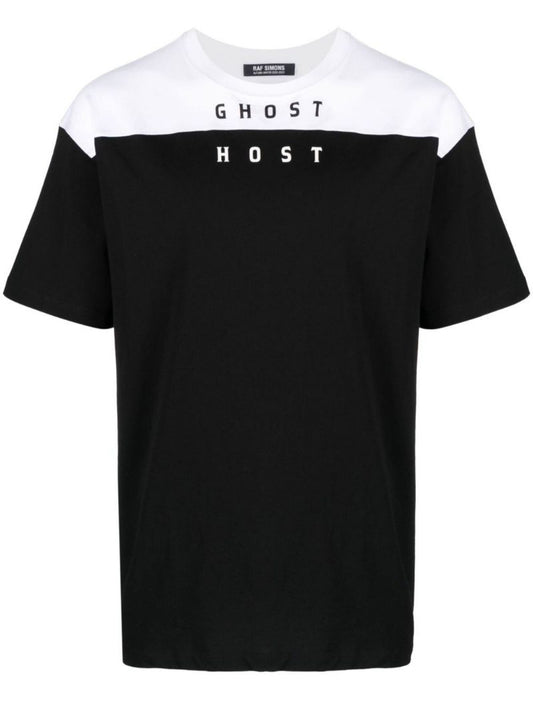 Black Ghost Host Two-tone Cotton T-shirt
