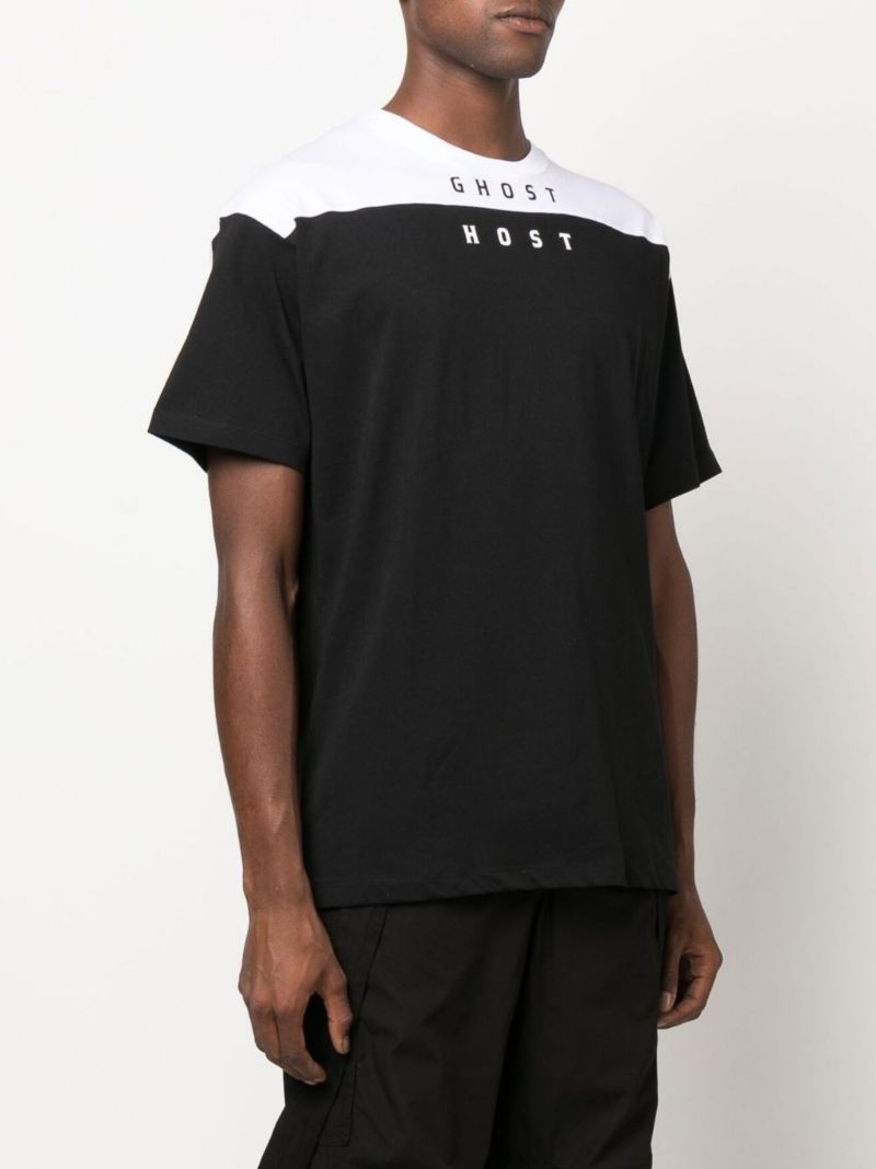 Black Ghost Host Two-tone Cotton T-shirt