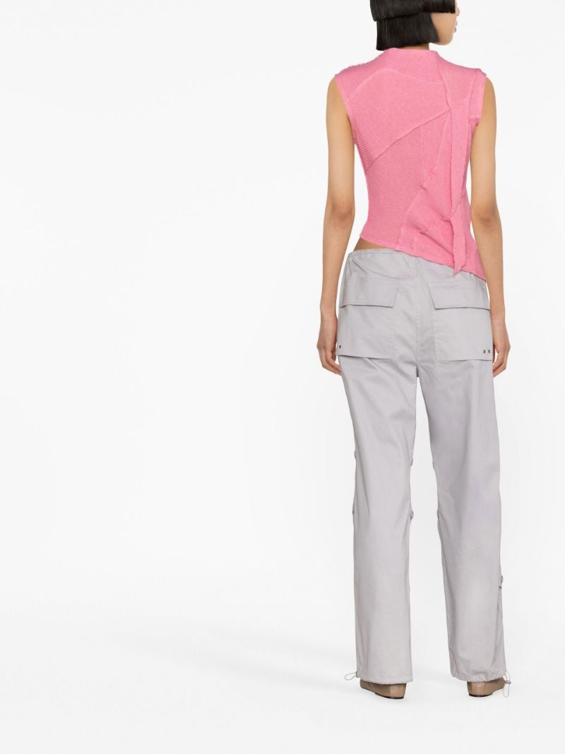 Pink Asymmetric Knit Top