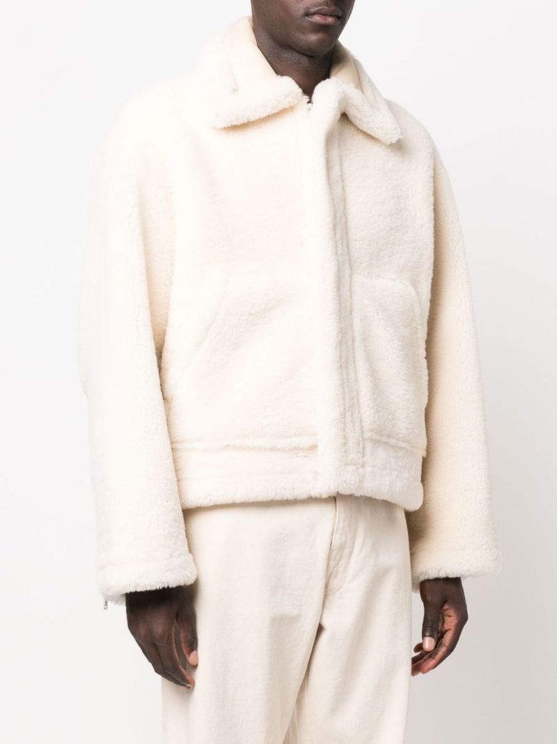 White Le Manteau Pastre Shearling Jacket