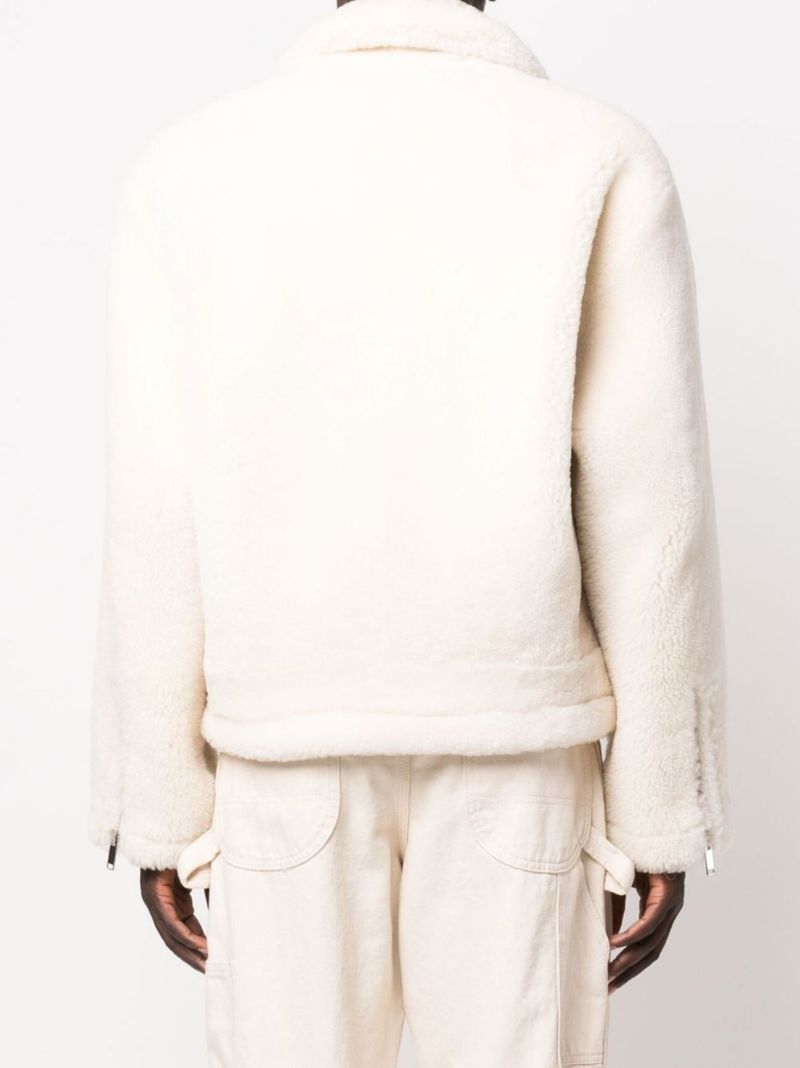 White Le Manteau Pastre Shearling Jacket