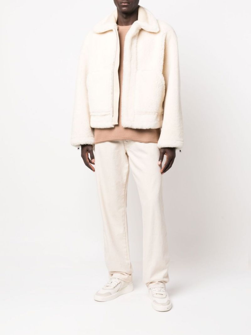White Le Manteau Pastre Shearling Jacket