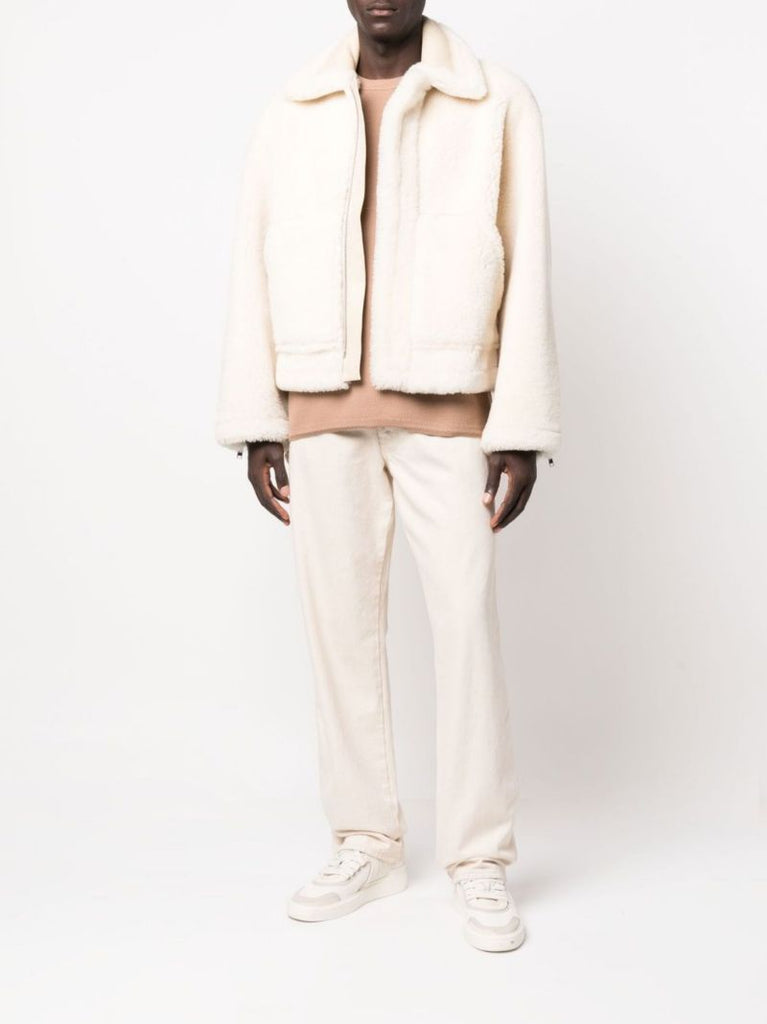 White Le Manteau Pastre Shearling Jacket