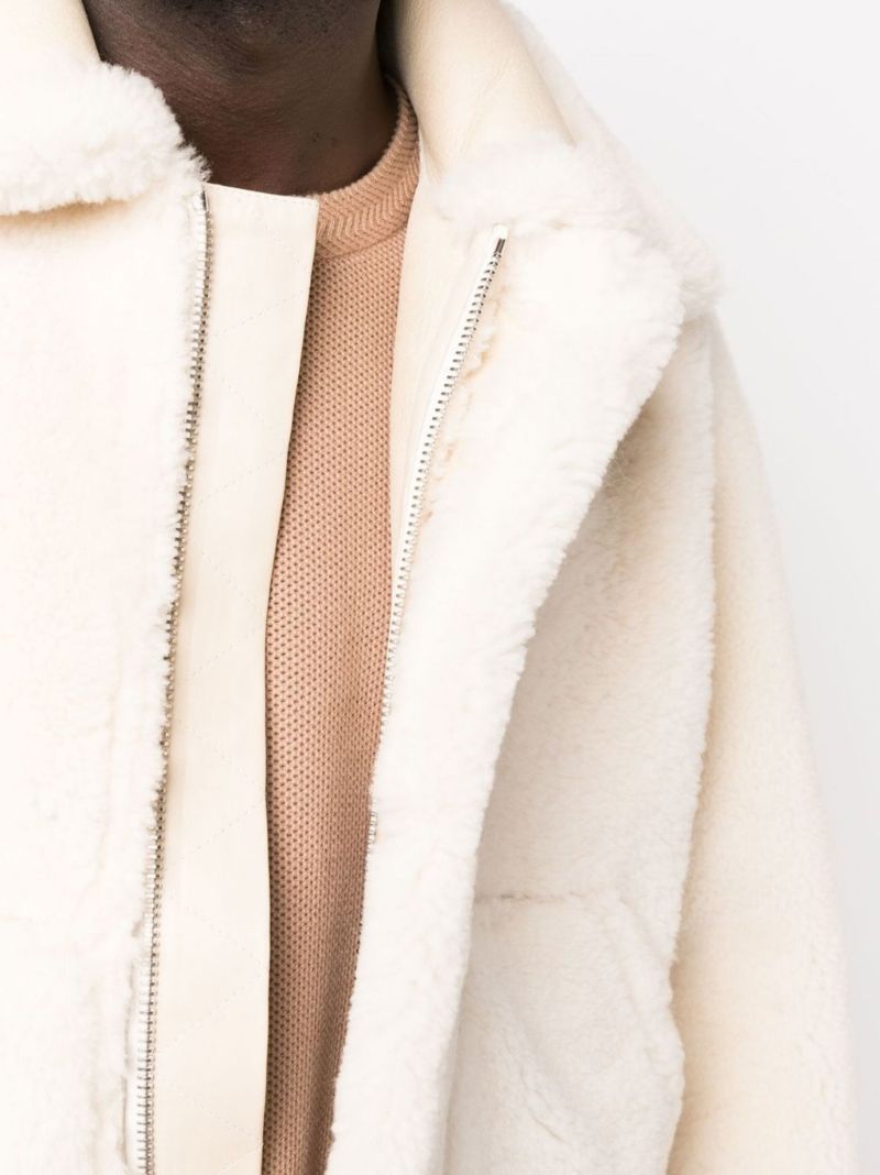 White Le Manteau Pastre Shearling Jacket