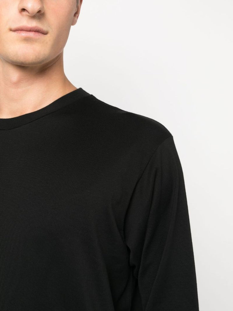 Black Long-sleeve Cotton T-shirt