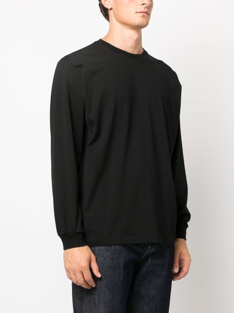 Black Long-sleeve Cotton T-shirt