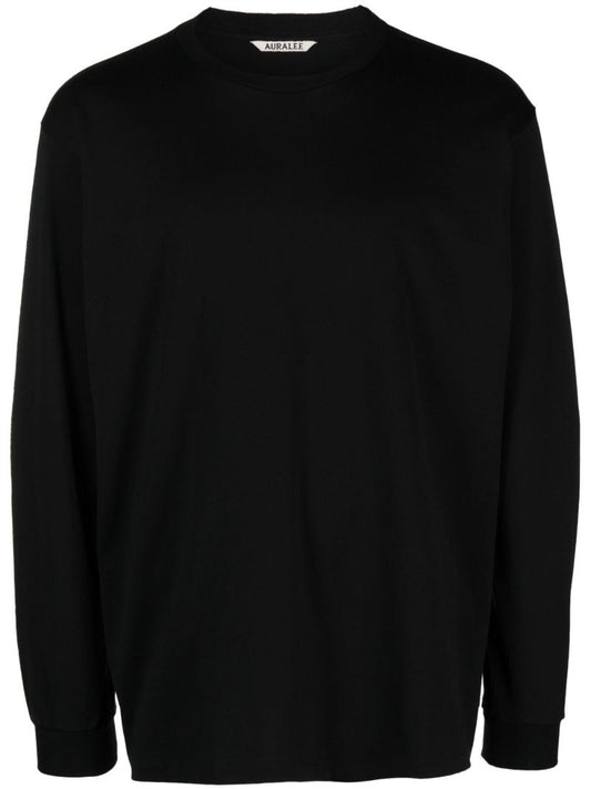 Black Long-sleeve Cotton T-shirt