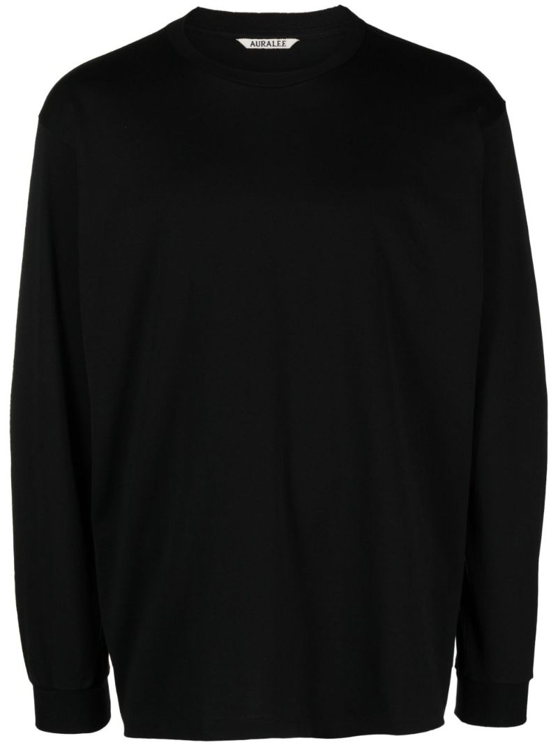 Black Long-sleeve Cotton T-shirt