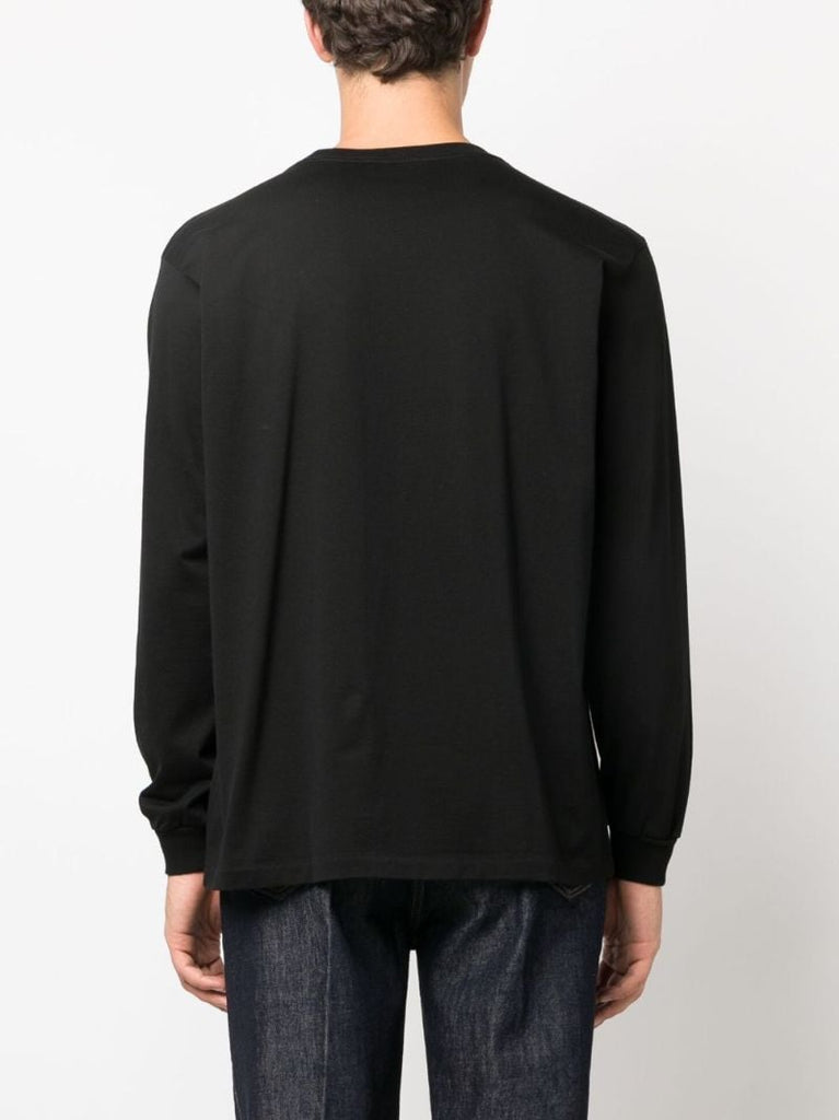 Black Long-sleeve Cotton T-shirt