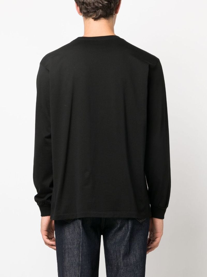 Black Long-sleeve Cotton T-shirt