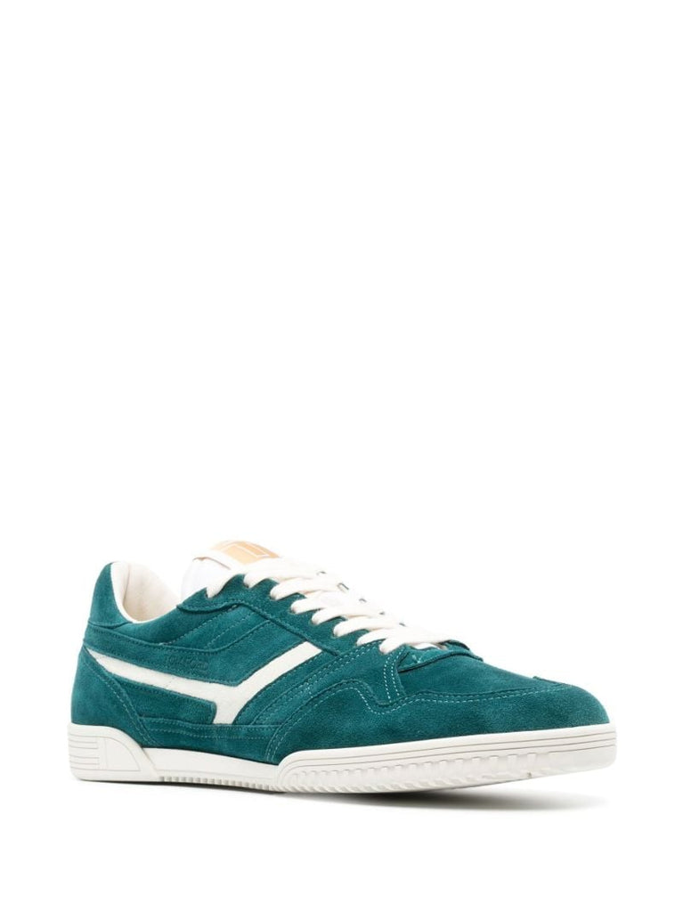 Green Low-top Suede Sneakers