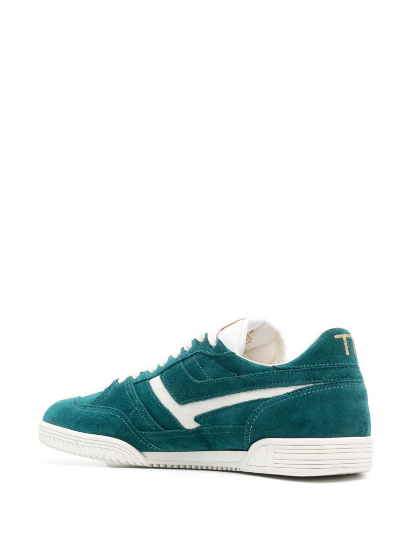 Green Low-top Suede Sneakers