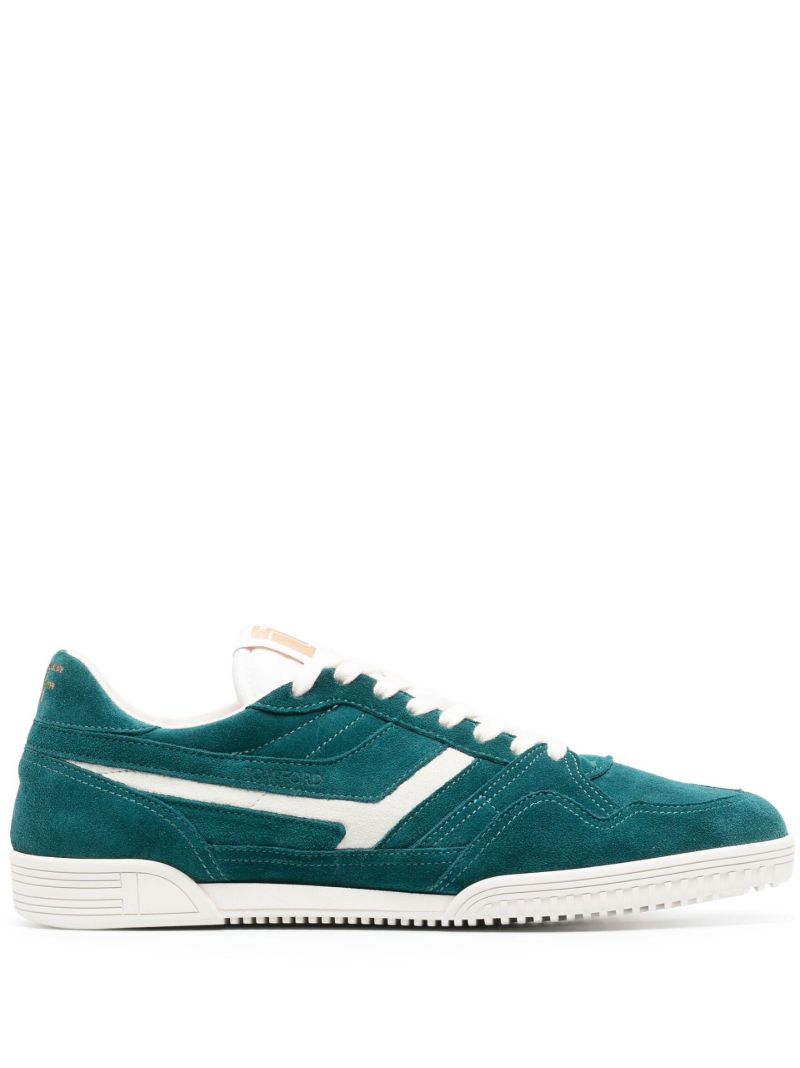 Green Low-top Suede Sneakers