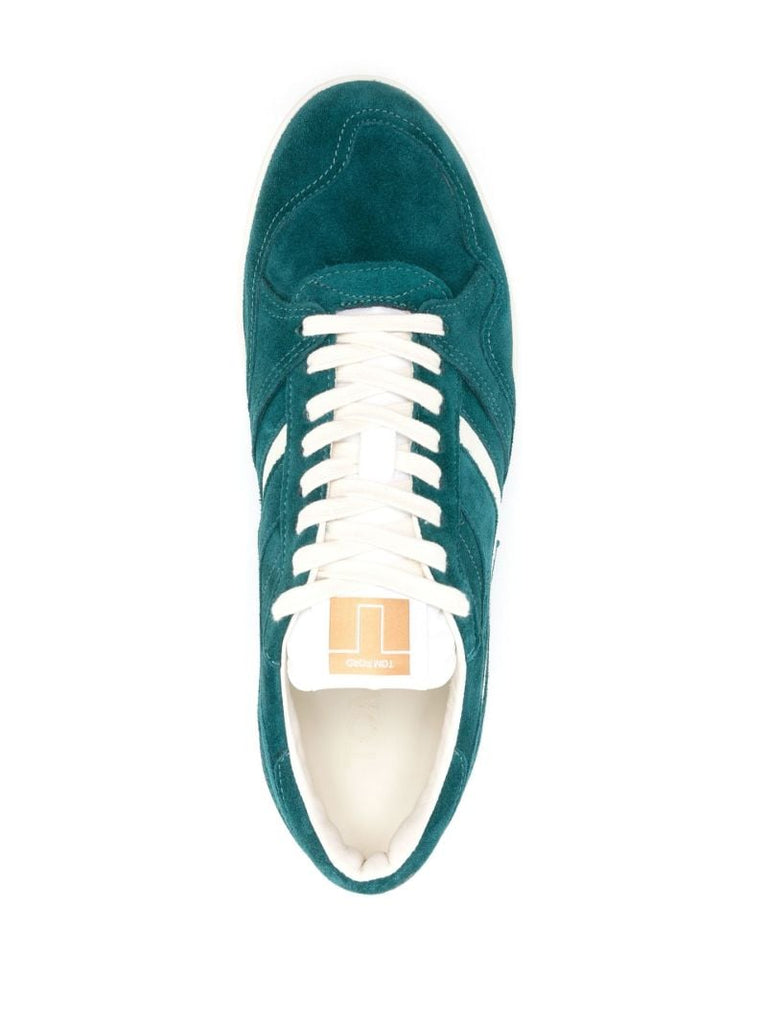 Green Low-top Suede Sneakers