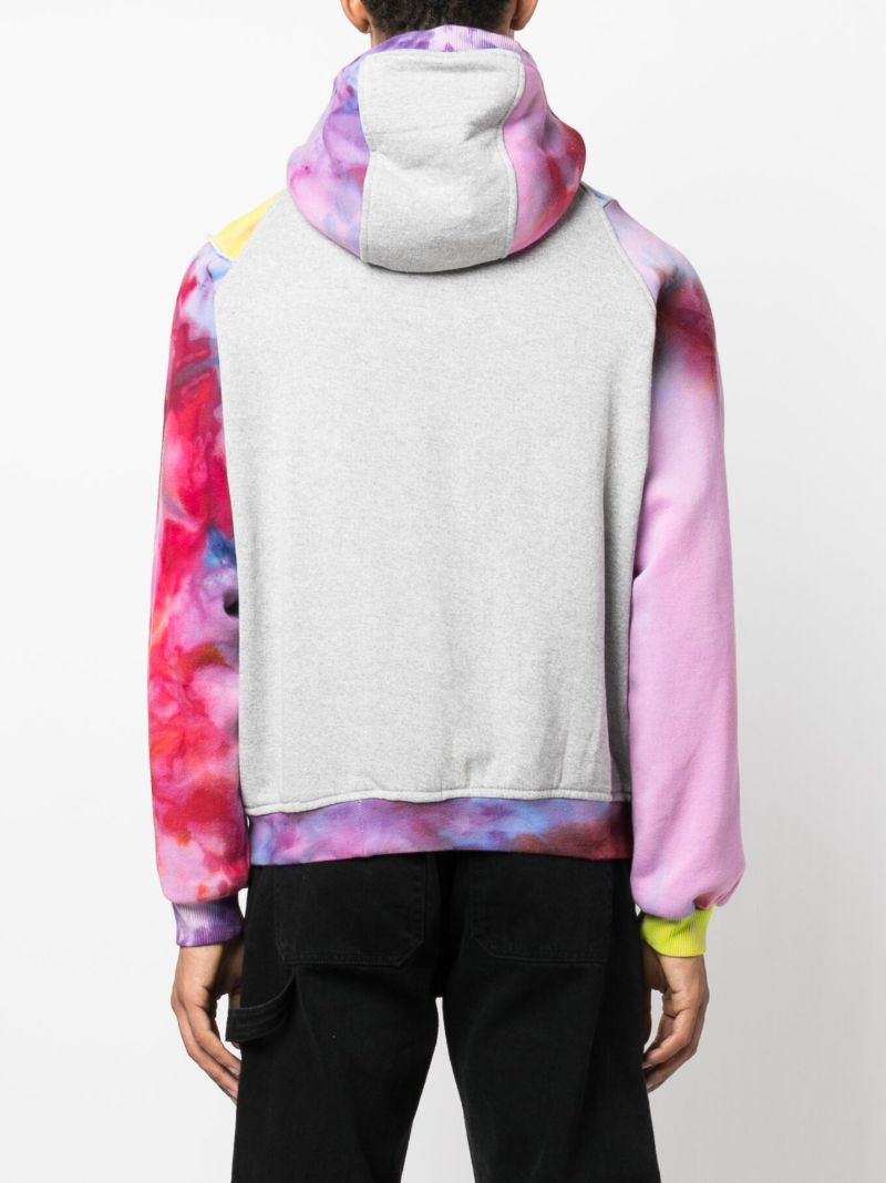 X Peter Simmonds Grey Panelled Cotton Hoodie