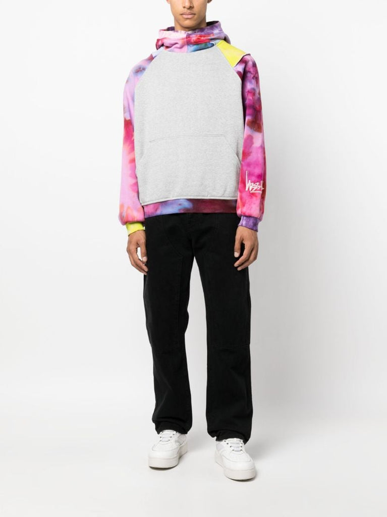 X Peter Simmonds Grey Panelled Cotton Hoodie